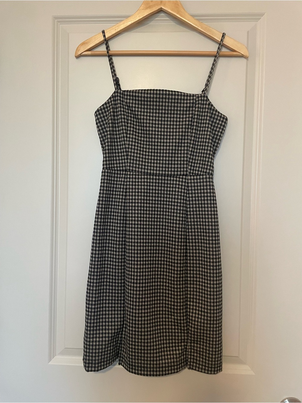 Altar'd State Black and Tan Gingham Mini Dress